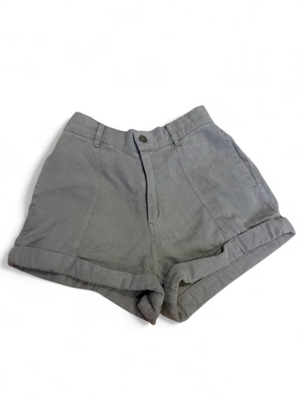 Billabong Paper Bag High-Waist Gray Women's Cuffed Shorts
